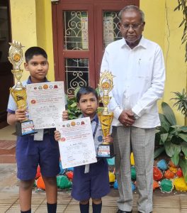 Nithin Johnson of std IV and A.Abdul kalam of Std I had won the first prize